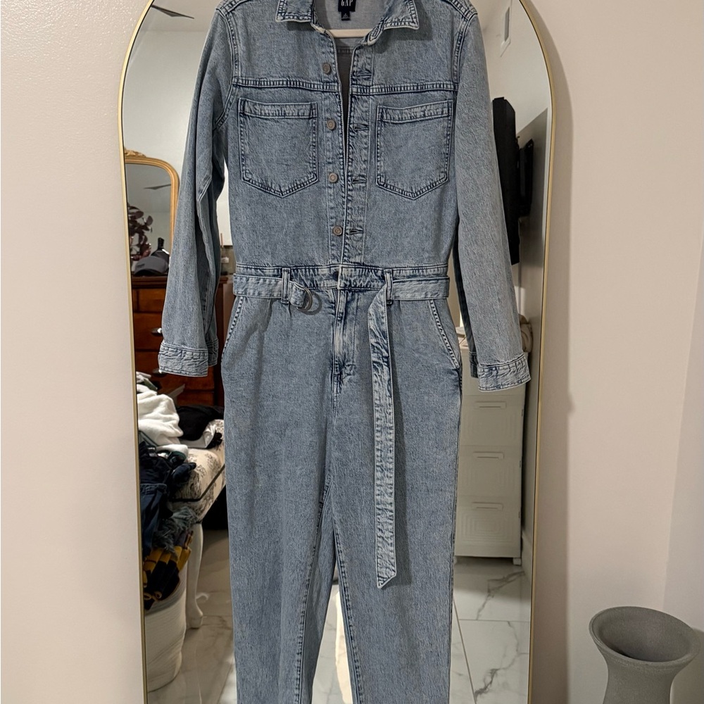 GAP Women's Denim Jumpsuit with Belt